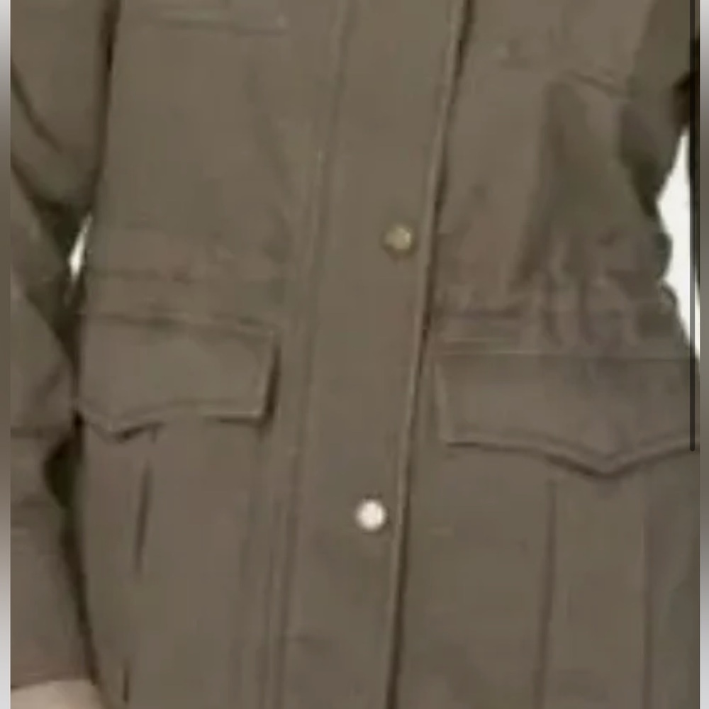 Lucky Brand Women’s Military Field Jacket Hood Full Zip Olive Green Size XS - Picture 3 of 14